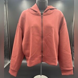 a new day cropped full zip hoodie. Size XLColor rust‎ Pit to pit 25 length 20.